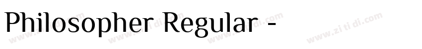 Philosopher Regular英字体转换